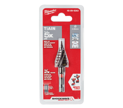 Ступенчатое сверло Milwaukee Shockwave 4-20 мм 48899263