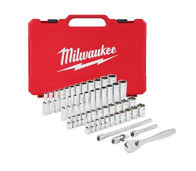 Набор метрических и дюймовых головок с трещоткой 1/4" Milwaukee 50 предметов 4932464944