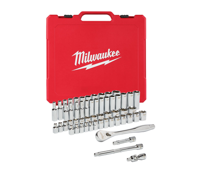 Набор метрических и дюймовых головок с трещоткой 3/8" Milwaukee 56 предметов 4932464946