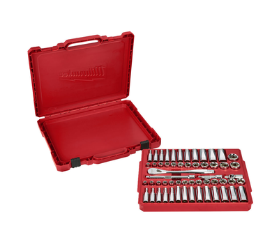 Набор метрических и дюймовых головок с трещоткой 3/8" Milwaukee 56 предметов 4932464946