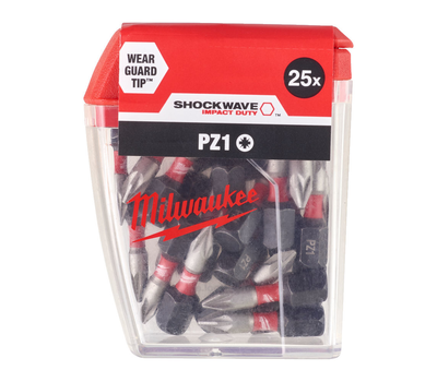 Биты для шуруповертов Milwaukee Shockwave PZ1 25 мм 4932430861