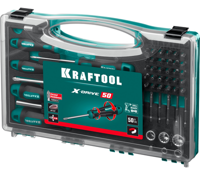 Набор отверток и насадок Kraftool X-Drive 50 25815