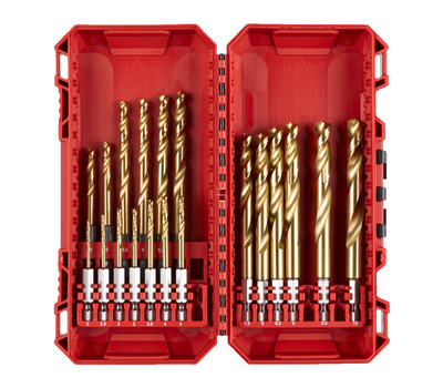 Набор сверл по металлу Milwaukee Shockwave HSS-G Tin Red Hex 19 шт. 4932493866
